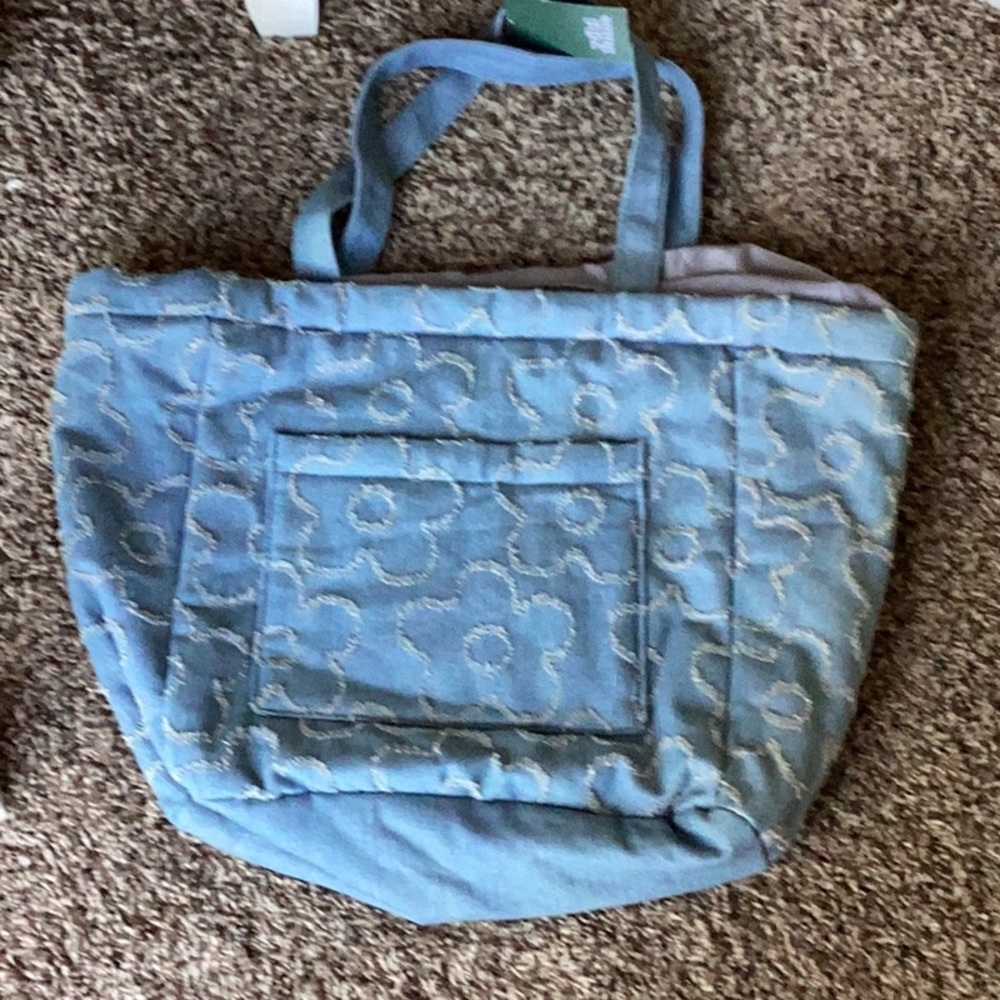 Blue tote bag